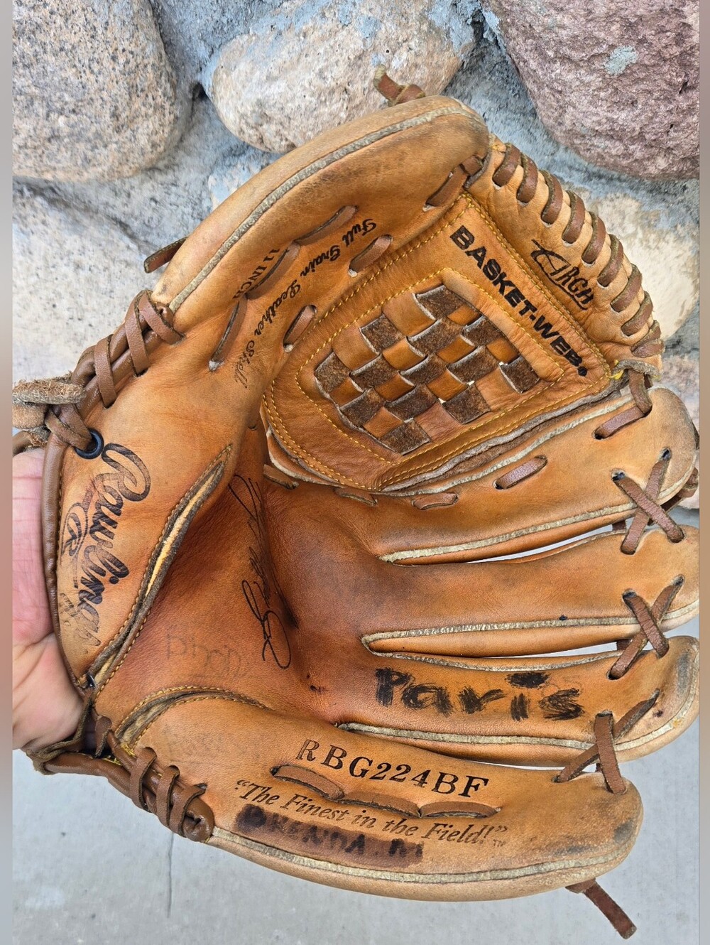 Rawlings RBG224BF Tan Leather Baseball Glove